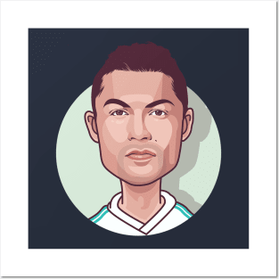 Cristiano Ronaldo Big Head Caricature Posters and Art